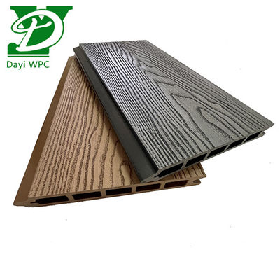 Современный сад Глубоко выгравированный WPC забор Прочный устойчивый к погодным условиям